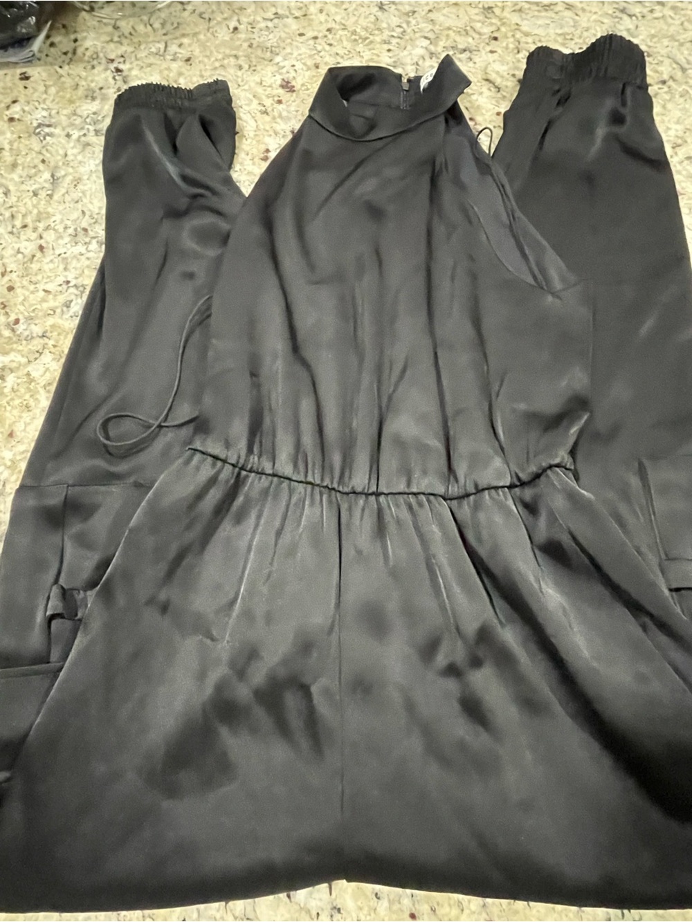 Alice + Olivia Black Sleeveless Jumpsuit